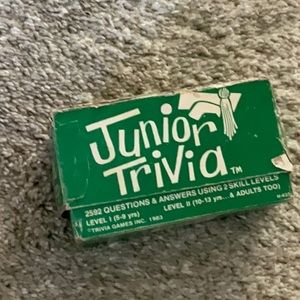 Vintage Junior Trivia Card Game 1983 Ages 5-13 & Adults Vtg Made In USA